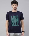 Shop Love Your Self Printed T-Shirt-Front