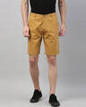 Shop Men's Brown Solid Casual Shorts-Front