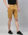 Shop Men's Brown Solid Casual Shorts-Full