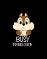 Shop Busy Being Cute Boyfriend T-Shirt (DL) Black-Full