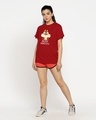 Shop Busy Being Cute Boyfriend T-Shirt (DL) Bold Red-Full