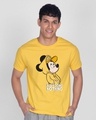 Shop Busy Doin Nothing Half Sleeve T-Shirt (DL) Summer Yellow-Design