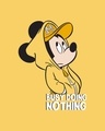 Shop Busy Doin Nothing Half Sleeve T-Shirt (DL) Summer Yellow