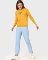 Shop Women's Yellow Busy Doing Nothing Typography Sweater-Full