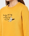 Shop Women's Yellow Busy Doing Nothing Typography Sweater