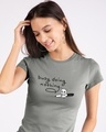 Shop Busy Doing Nothing Half Sleeve T-Shirt-Front