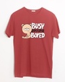 Shop Busy Getting Bored Half Sleeve T-Shirt-Front