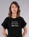 Shop But First, Coffee Boyfriend T-Shirt-Front