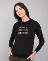 Shop But First, Coffee Fleece Light Sweatshirt-Front
