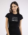Shop But First, Coffee Half Sleeve T-Shirt-Front
