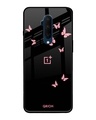 Shop Butterfly Printed Premium Glass Cover For OnePlus 7T Pro (Impact Resistant, Matte Finish)-Front