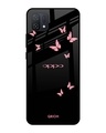 Shop Butterfly Printed Premium Glass Cover For Oppo A16K (Impact Resistant, Matte Finish)-Front