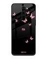 Shop Butterfly Printed Premium Glass Cover For Xiaomi Redmi Note 8 Pro (Impact Resistant, Matte Finish)-Front