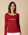 Shop C'est La Vie Scoop Neck Full Sleeve T-Shirt-Front