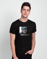 Shop Ca Shadow Half Sleeve T-Shirt (AVL) Black-Front
