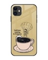 Shop Cafe Cosmos Premium Glass Cover for Apple iPhone 12-Front