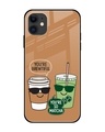 Shop Cafe Crush Premium Glass Cover for Apple iPhone 12-Front