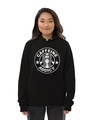 Shop Women's Black Caffeine addict Print Regular Fit Hoodie-Front