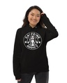 Shop Women's Black Caffeine addict Print Regular Fit Hoodie-Full
