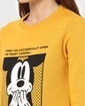 Shop Women's Yellow Mickey (DL) Graphic Printed Fleece Sweatshirt