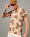 Shop Camo Brown All Over Print Regular Fit Men's T-shirt-Front