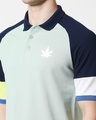Shop Camo Green Half Sleeve Raglan Shoulder Cut & Sew Polo