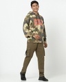 Shop Men's Green Camouflage Hoodies-Full