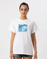 Shop Camouflage Mtv Logo Boyfriend T-Shirt (MTL)-Front