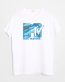 Shop Camouflage Mtv Logo Half Sleeve T-Shirt (MTL)-Front