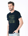 Shop Camouflage Never Give Up Half Sleeve T-Shirt-Design