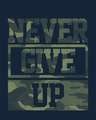 Shop Camouflage Never Give Up Half Sleeve T-Shirt