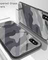 Shop Camouflage Printed Designer Glass Back Case for iPhone 12 Mini (Shock Proof, Lightweight)