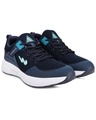 Shop Men's Blue Cester Self Design Sports Shoes-Front