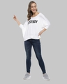Shop Casual 3/4 Sleeve Printed Women White Top-Full