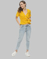 Shop Casual Half Sleeve Solid Women Yellow Top-Full