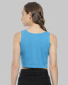 Shop Casual Sleeveless Printed Women Royal Blue Top-Design