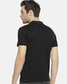 Shop Color block Men's Polo Neck Black T-Shirt-Full