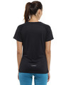 Shop Graphic Print Women Round Neck Black Sports Dry Fit T-Shirt-Design