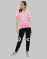 Shop Graphic Print Women Round Neck Pink Sports Jersey T Shirt-Full