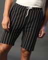 Shop Men's Black Striped Regular Fit Shorts