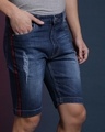 Shop Men's Blue Slim Fit Shorts