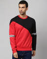 Shop Men's Red & Black Casual Sweatshirt-Front