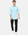 Shop Men Checks Casual Spread Light Blue Shirt-Full