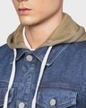 Shop Men's Multicolor Colorblock Full Sleeve Stylish Casual Denim Jacket-Full