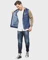 Shop Men's Multicolor Colorblock Full Sleeve Stylish Casual Denim Jacket