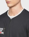 Shop Men's Black Colorblock Full Sleeve Stylish Casual Sweatshirt-Full