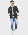 Shop Men's Black Colorblock Full Sleeve Stylish Casual Sweatshirt