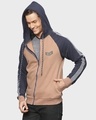 Shop Men's Brown Colorblock Full Sleeve Stylish Casual Sweatshirt-Design