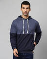 Shop Men's Colorblocked Full Sleeve Stylish Casual Hooded Sweatshirt-Front