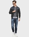 Shop Men's Black Full Sleeve Stylish Windcheater Casual Jacket